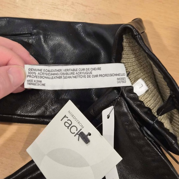 Nordstrom NWT Fall & Winter Classy Timeless Downtown 100% Lined Leather Gloves L - Picture 5 of 5